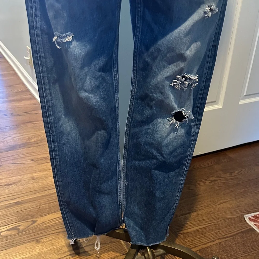 Vintage Levi’s Distressed Blue Jeans Denim Style 502 Sz 34x34 - Picture 3 of 10